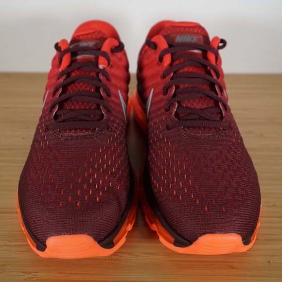Nike Air Max 2017 Maroon Red Running Shoes - Picture 5 of 8